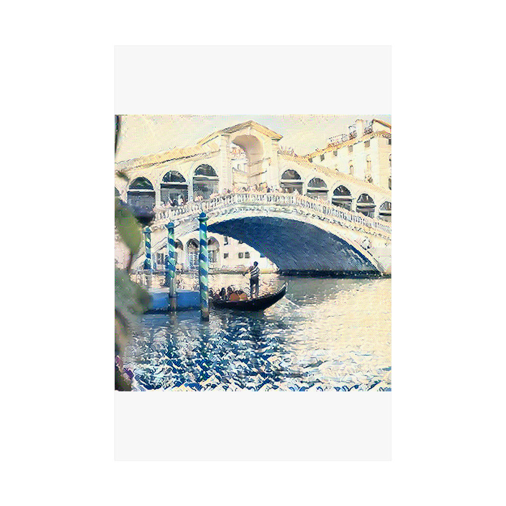 Rialto Bridge in The Great Wave off Kanagawa Style | Katsushika Hokusai Inspired Art