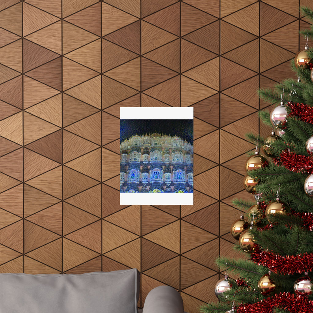 Hawa Mahal in Starry Night Style | Vincent van Gogh Inspired Art