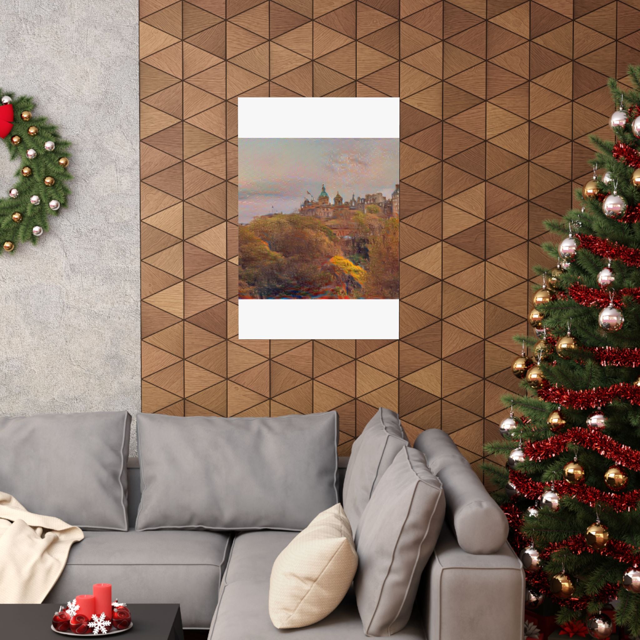 Edinburgh Old Town in The Scream Style | Edvard Munch Inspired Art