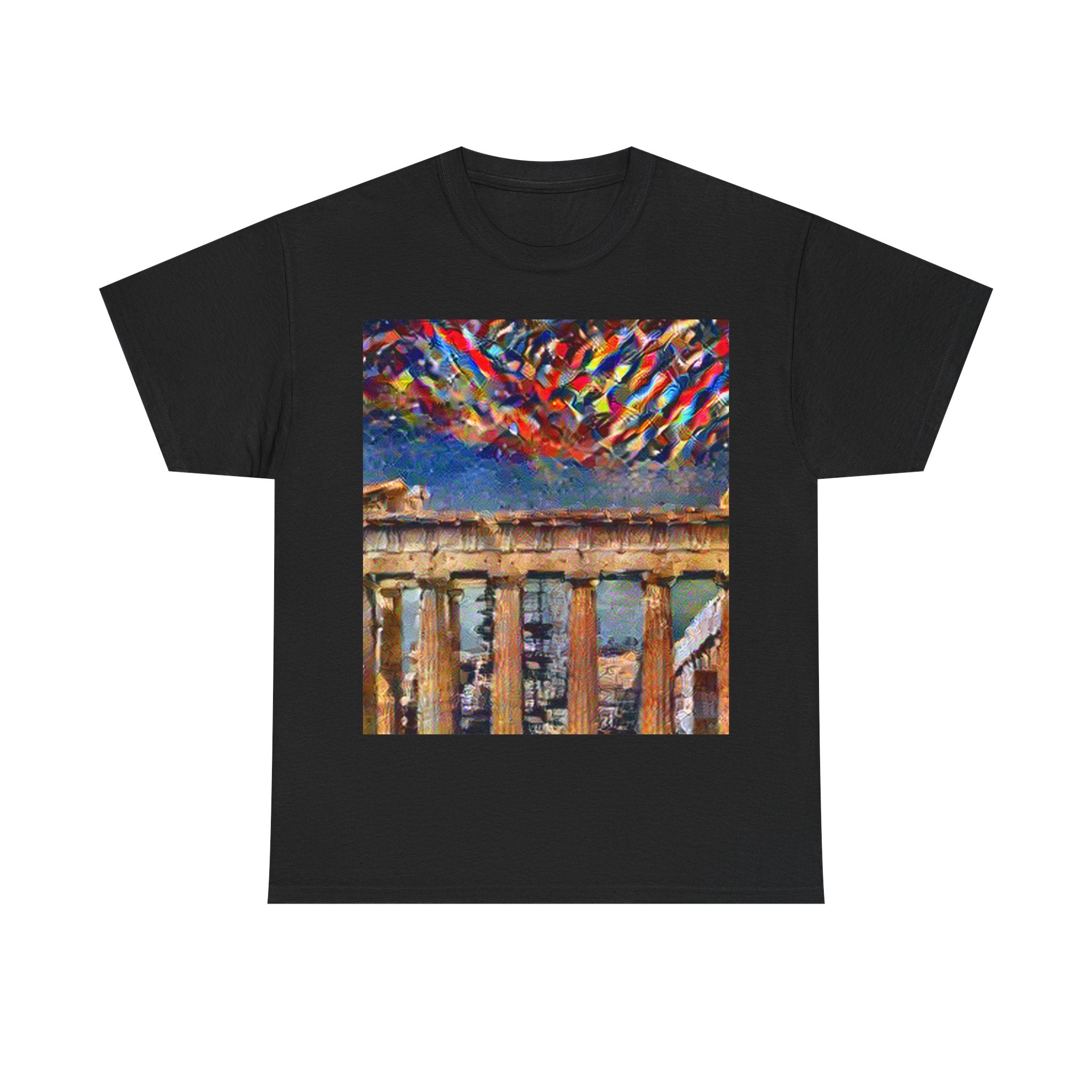 Acropolis Athens in Composition Vii Style - T-Shirt Gift