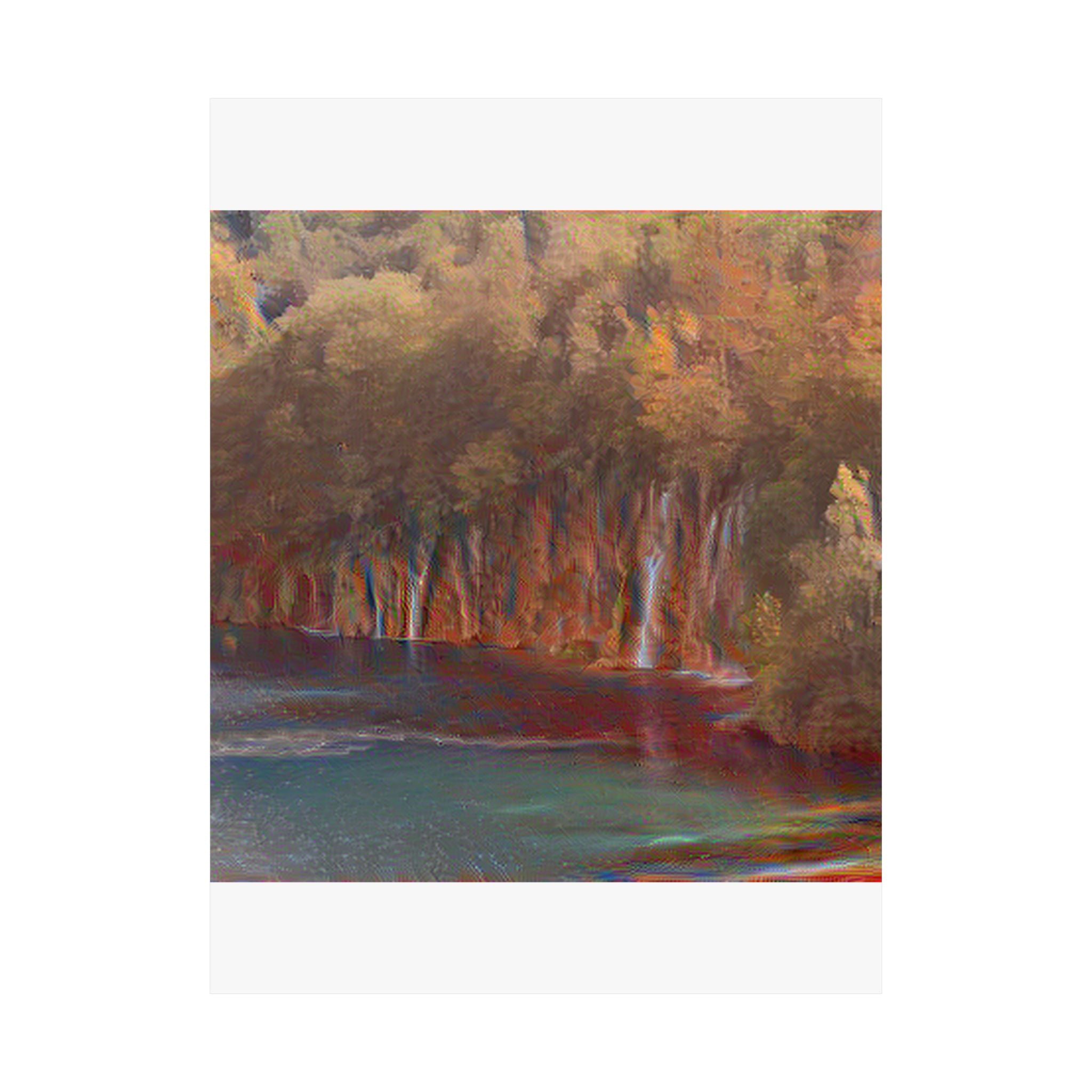 Plitvice Lakes in The Scream Style | Edvard Munch Inspired Art
