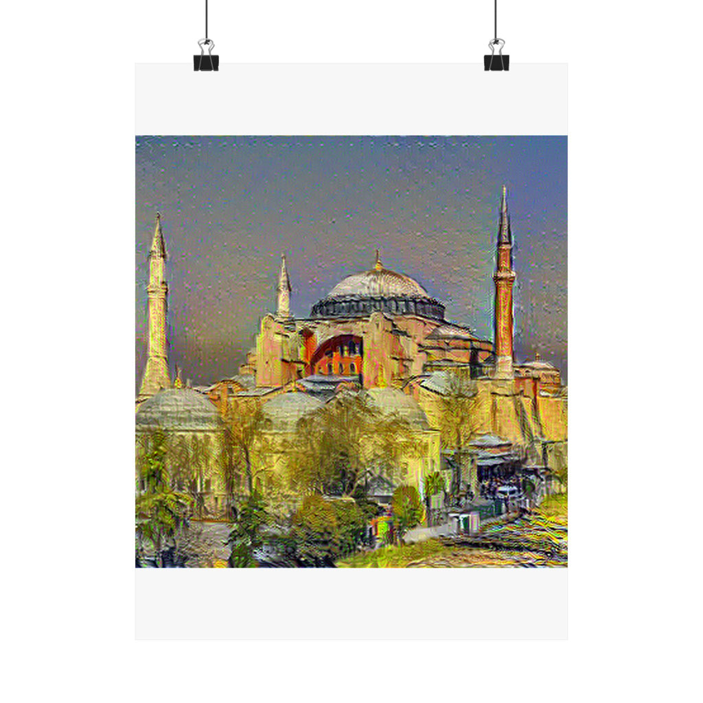 Hagia Sophia in Cafe Terrace at Night Style | Vincent van Gogh Inspired Art