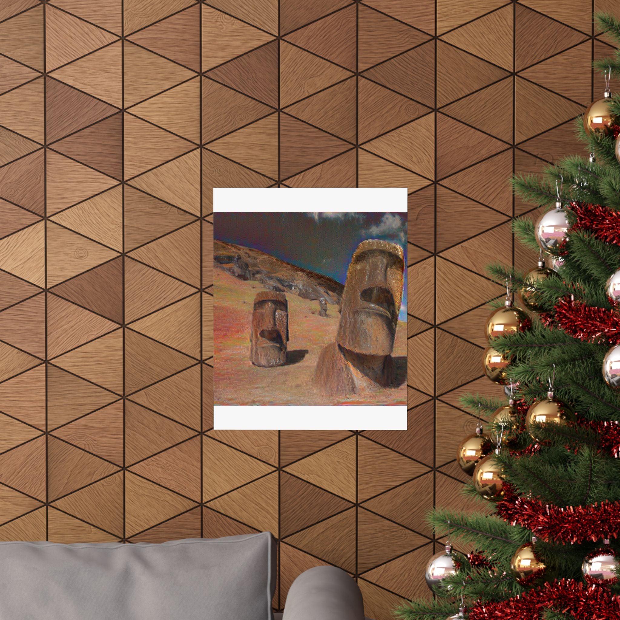 Moai Statues in The Scream Style | Edvard Munch Inspired Art