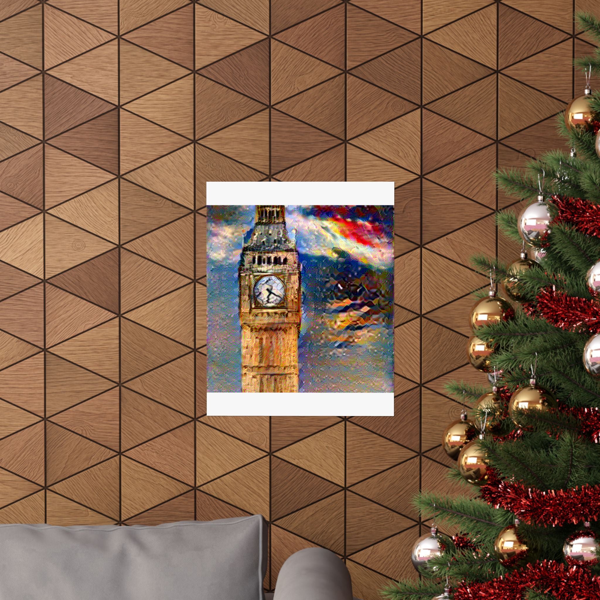 Big Ben in Composition VII Style | Wassily Kandinsky Inspired Art