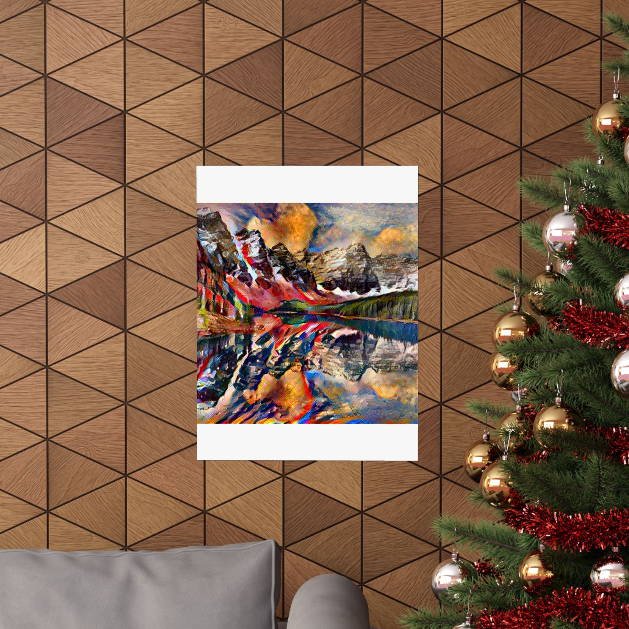 Moraine Lake in Composition VII Style | Wassily Kandinsky Inspired Art