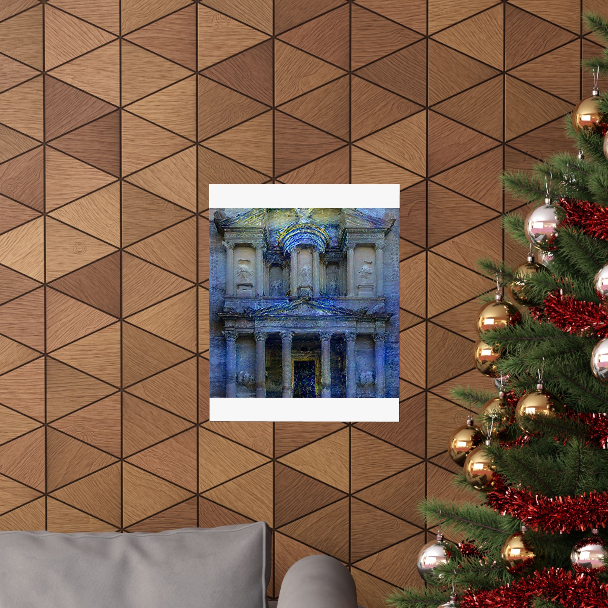 Petra in Starry Night Style - Poster Print