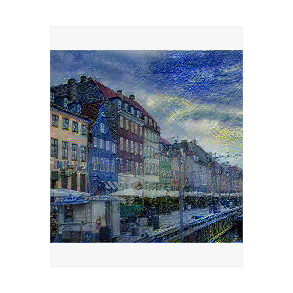 Nyhavn in Starry Night Style | Vincent van Gogh Inspired Art