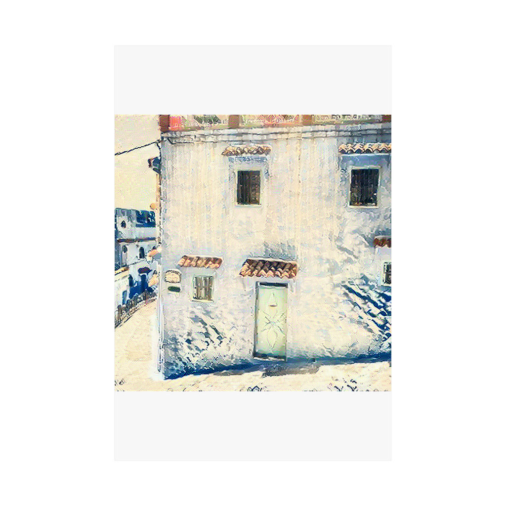 Chefchaouen in The Great Wave off Kanagawa Style | Katsushika Hokusai Inspired Art