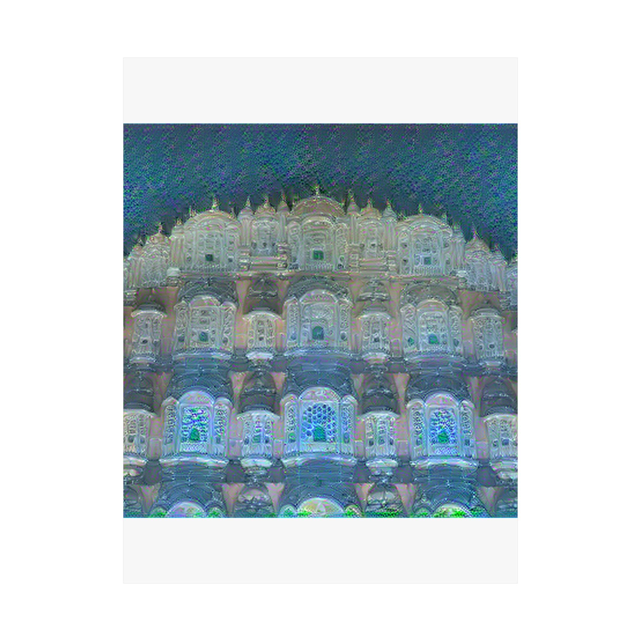 Hawa Mahal in Water Lilies Style | Claude Monet Inspired Art
