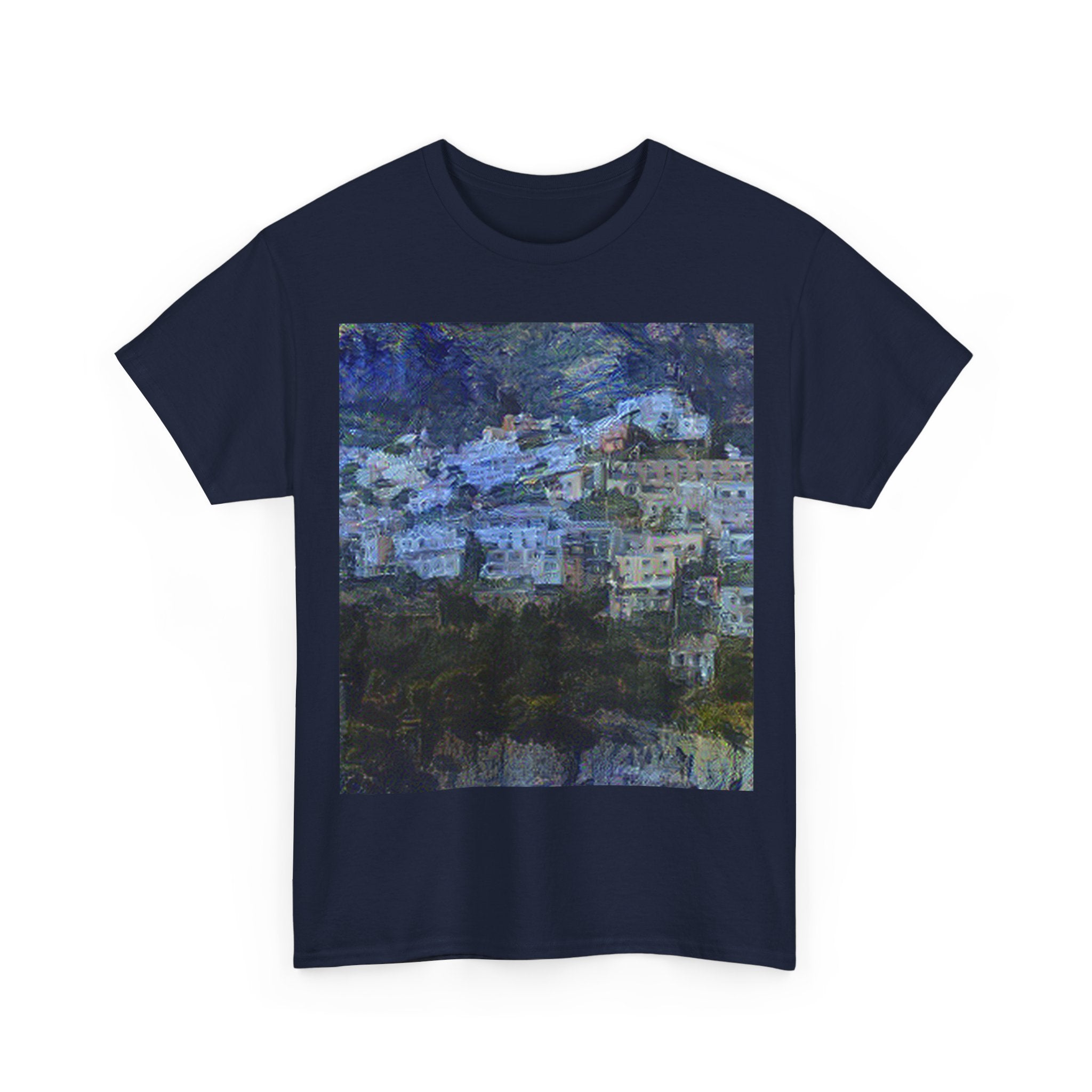 Amalfi Coast in Starry Night Style - T-Shirt Gift