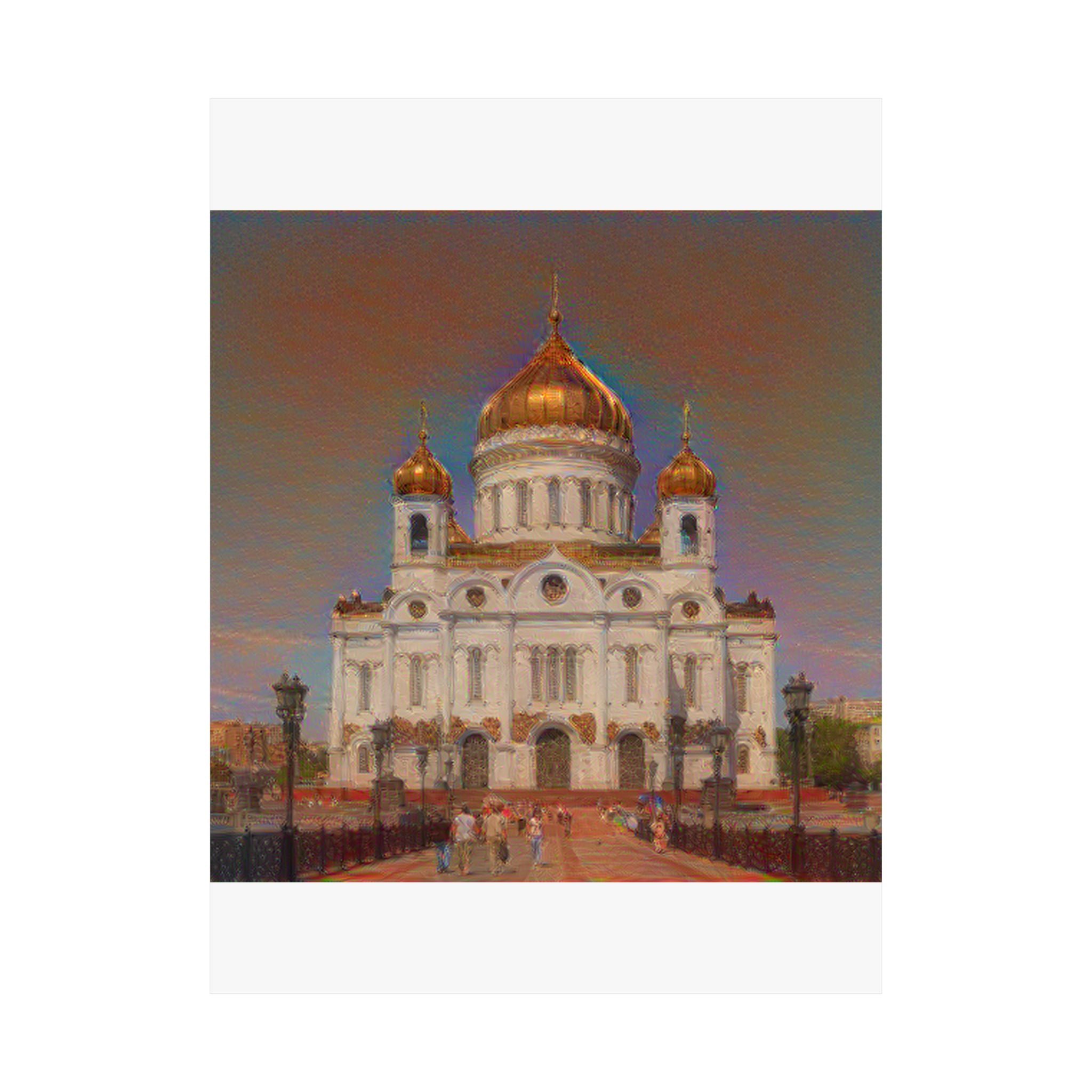 St Basils in The Scream Style - Poster Print