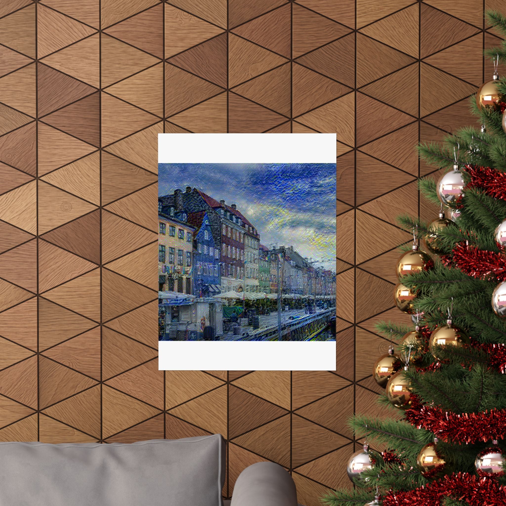 Nyhavn in Starry Night Style | Vincent van Gogh Inspired Art