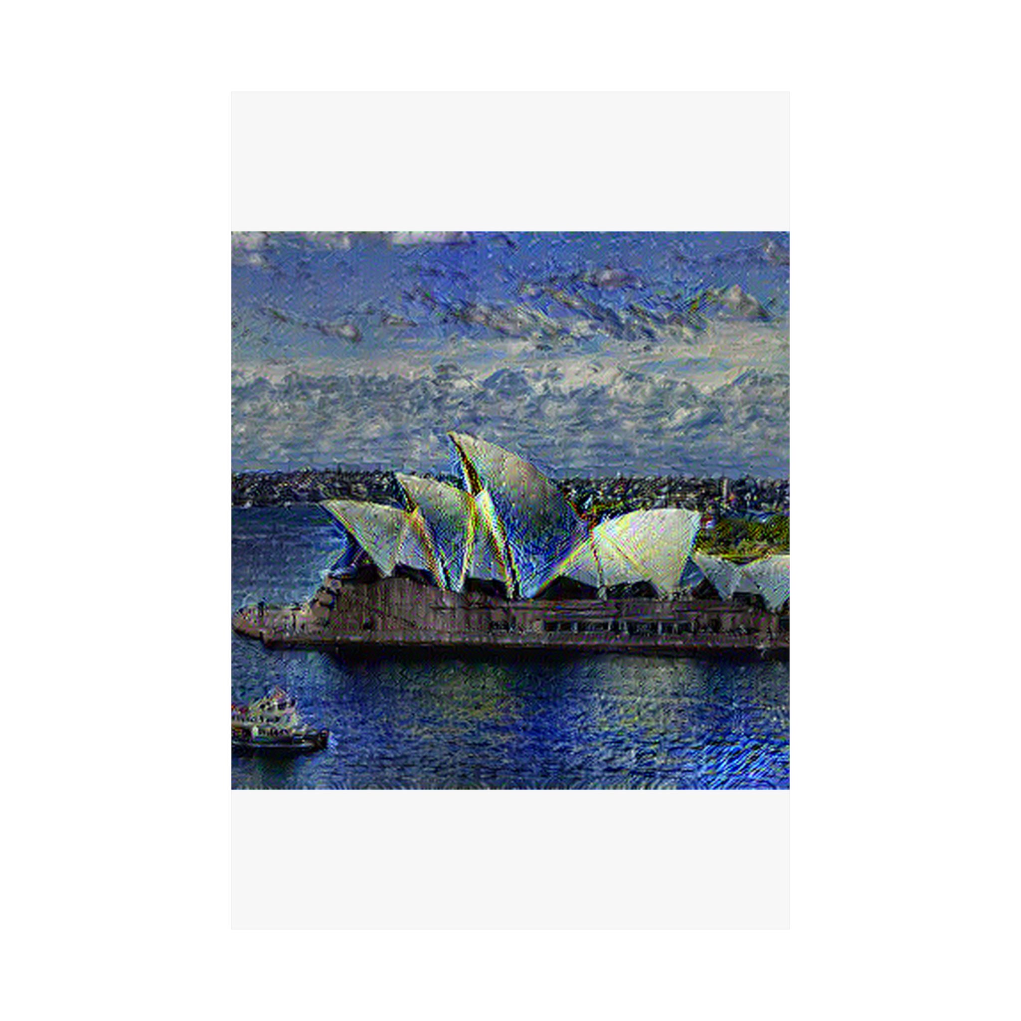 Sydney Opera in Starry Night Style - Poster Print