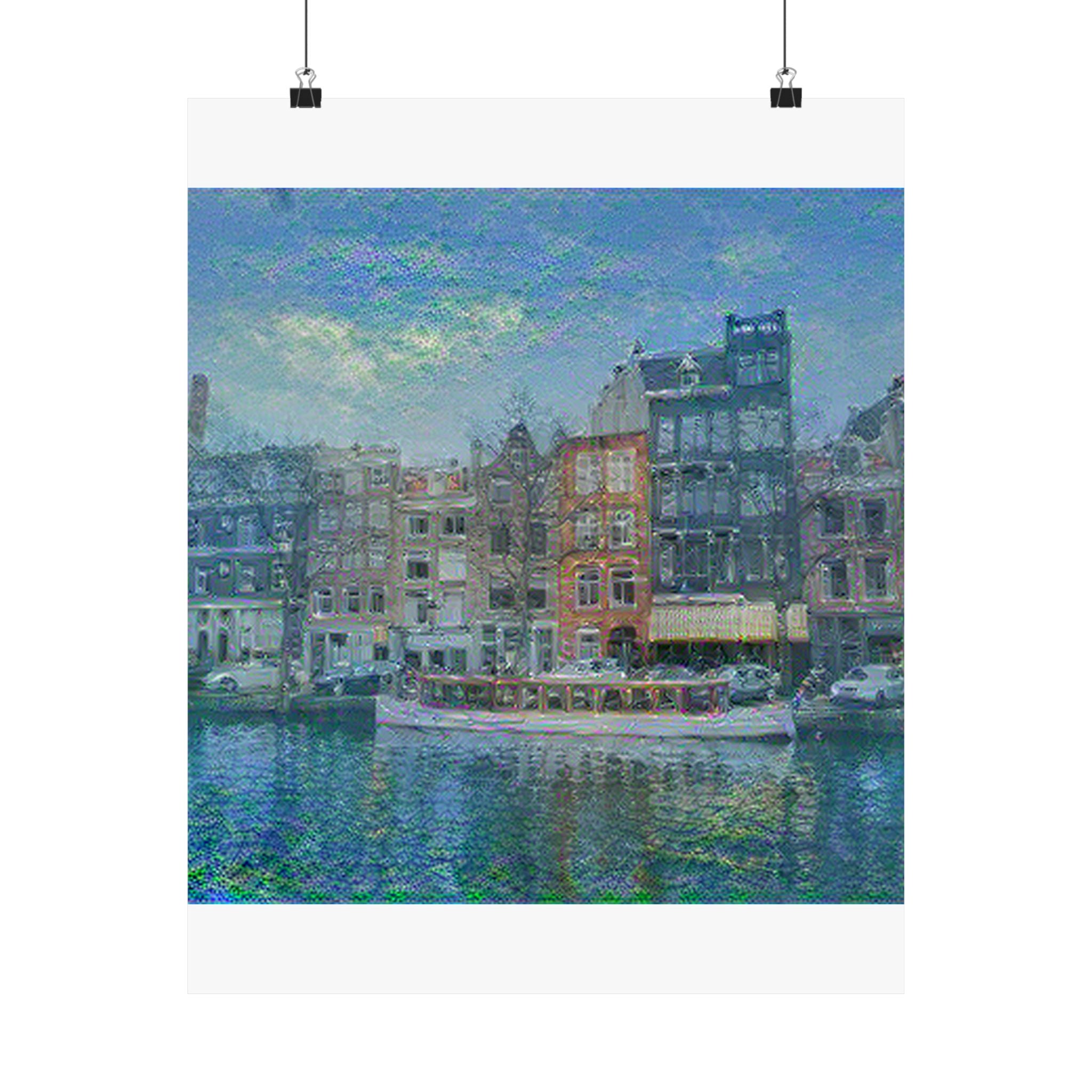 Amsterdam Canal Ring in Water Lilies Style | Claude Monet Inspired Art