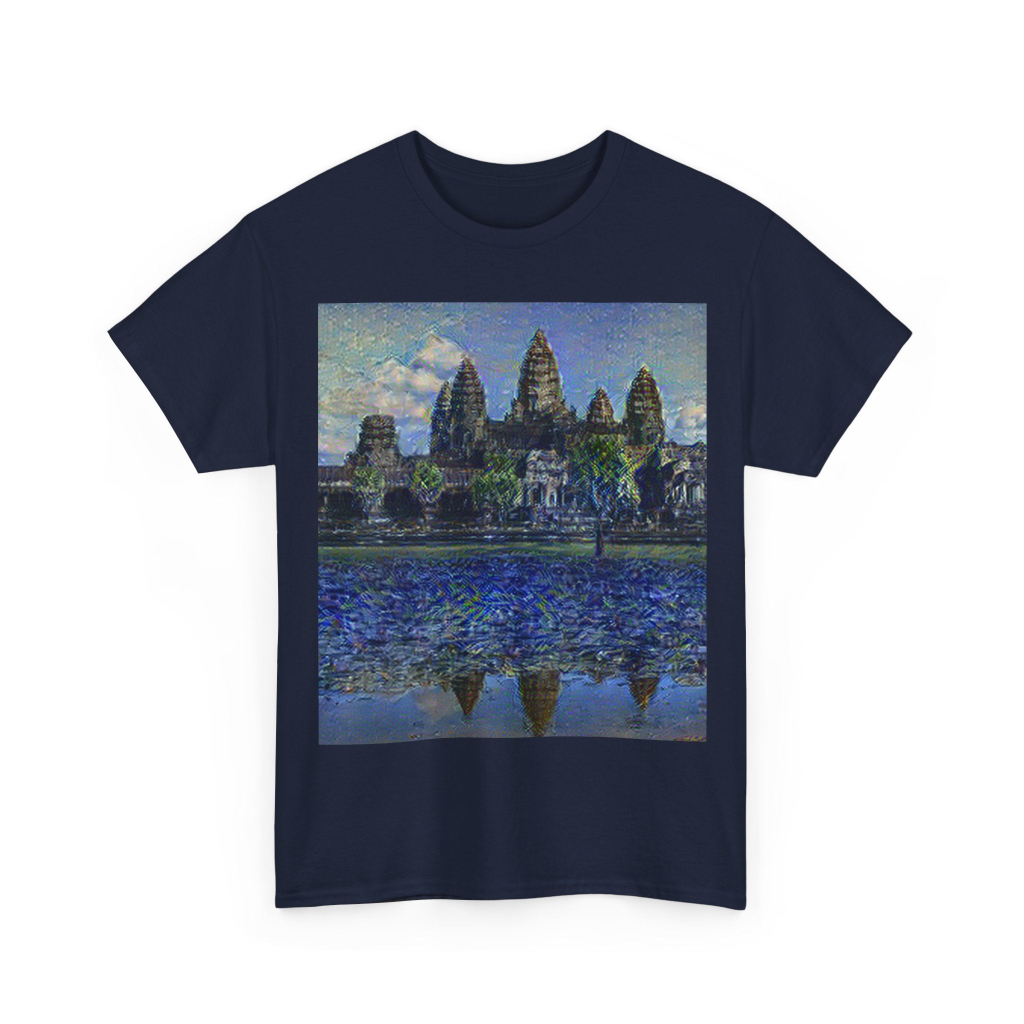 Angkor Wat in Starry Night Style | Vincent van Gogh Inspired Art