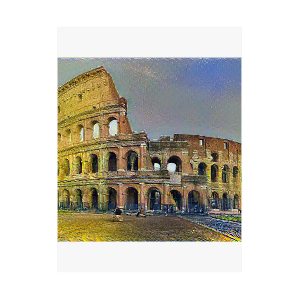 Colosseum in Cafe Terrace Style - Poster Print
