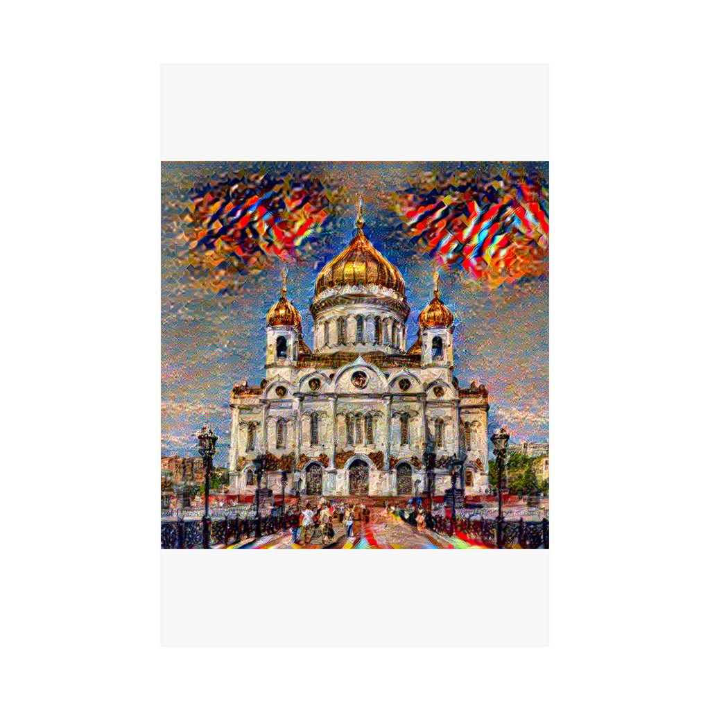 St Basils in Composition Vii Style - Poster Print