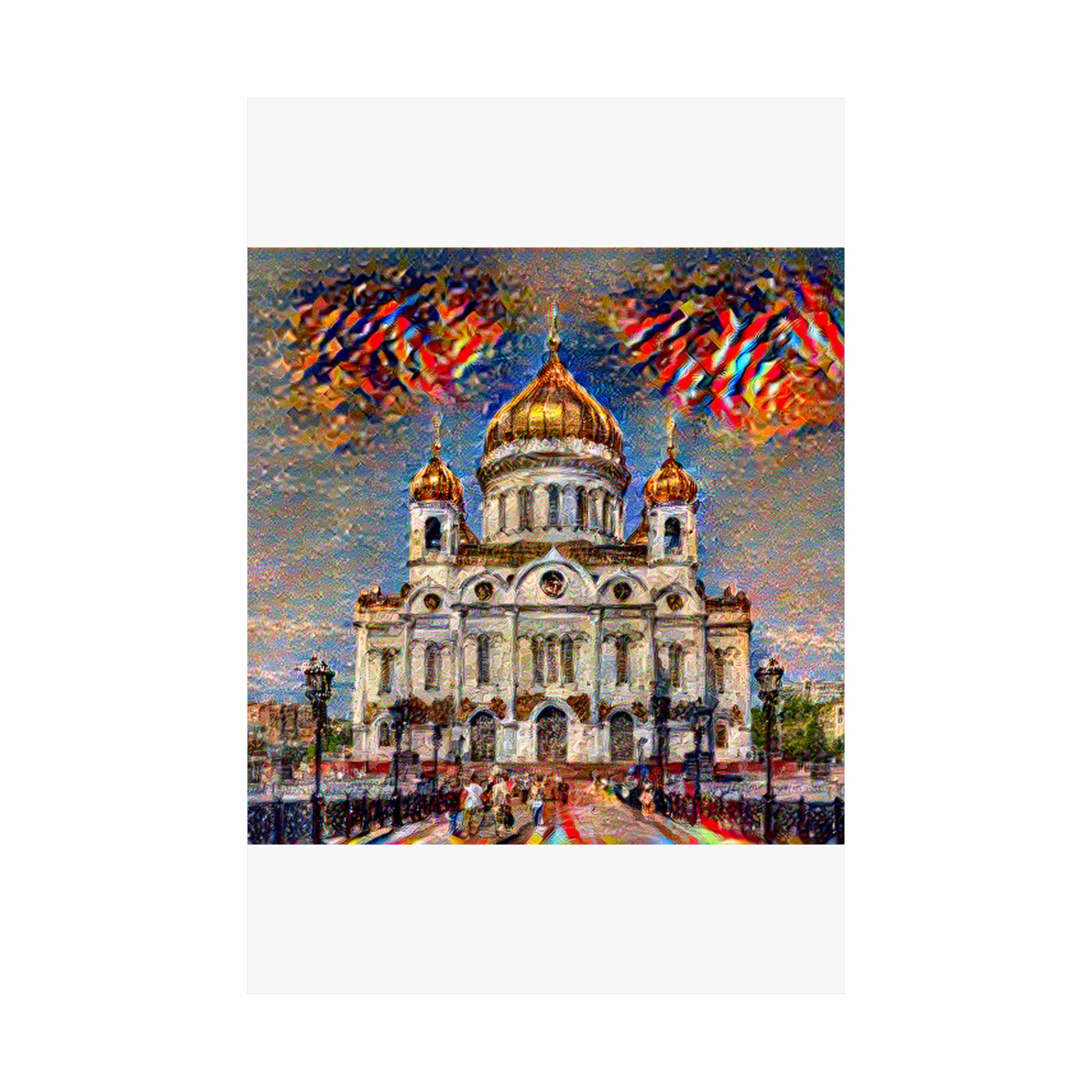 St Basils in Composition Vii Style - Poster Print