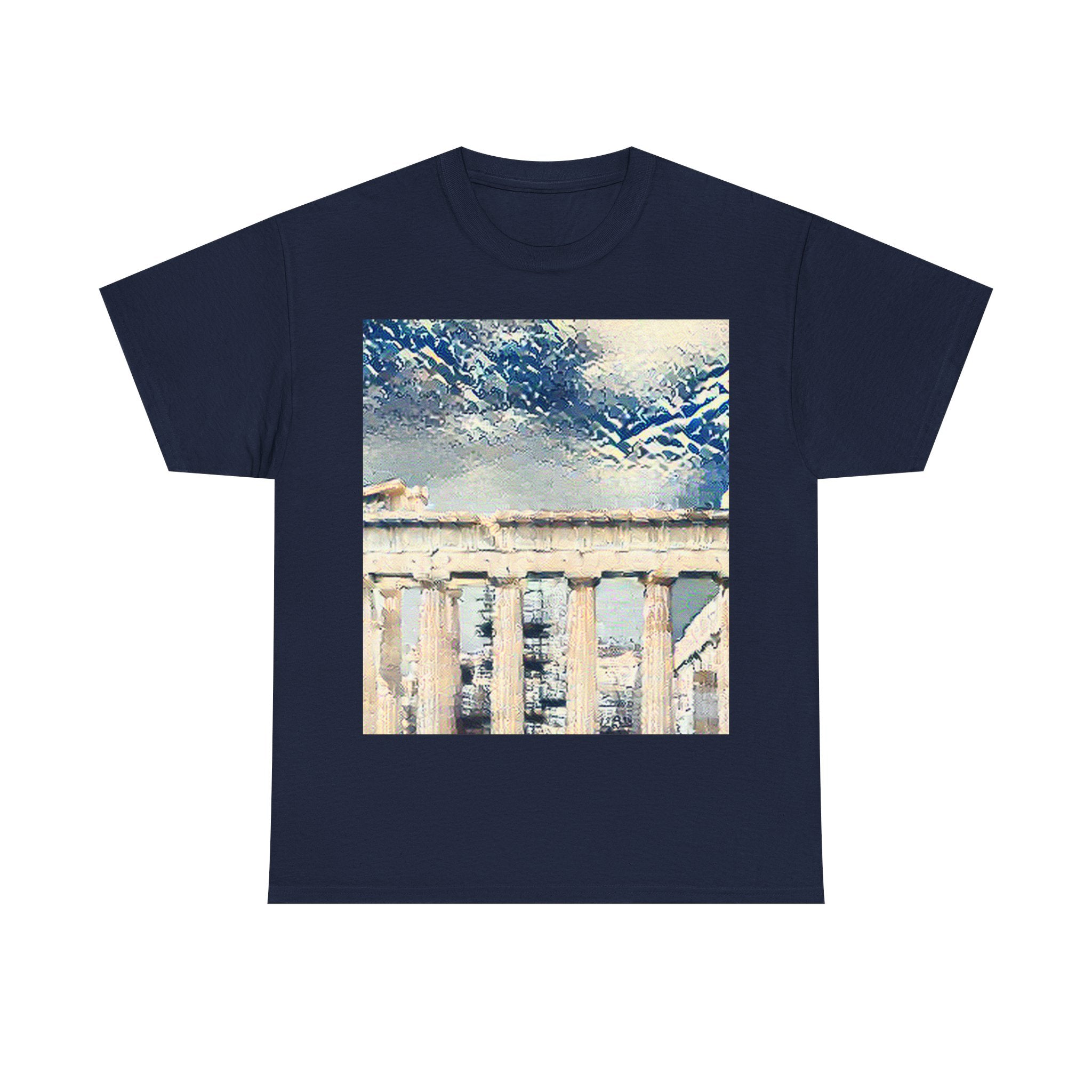 Acropolis Athens in Great Wave Style - T-Shirt Gift