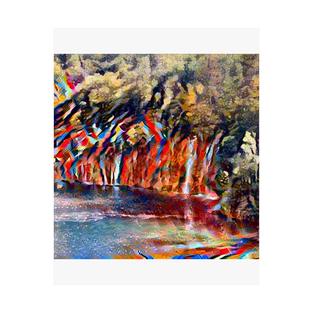 Plitvice Lakes in Composition VII Style | Wassily Kandinsky Inspired Art