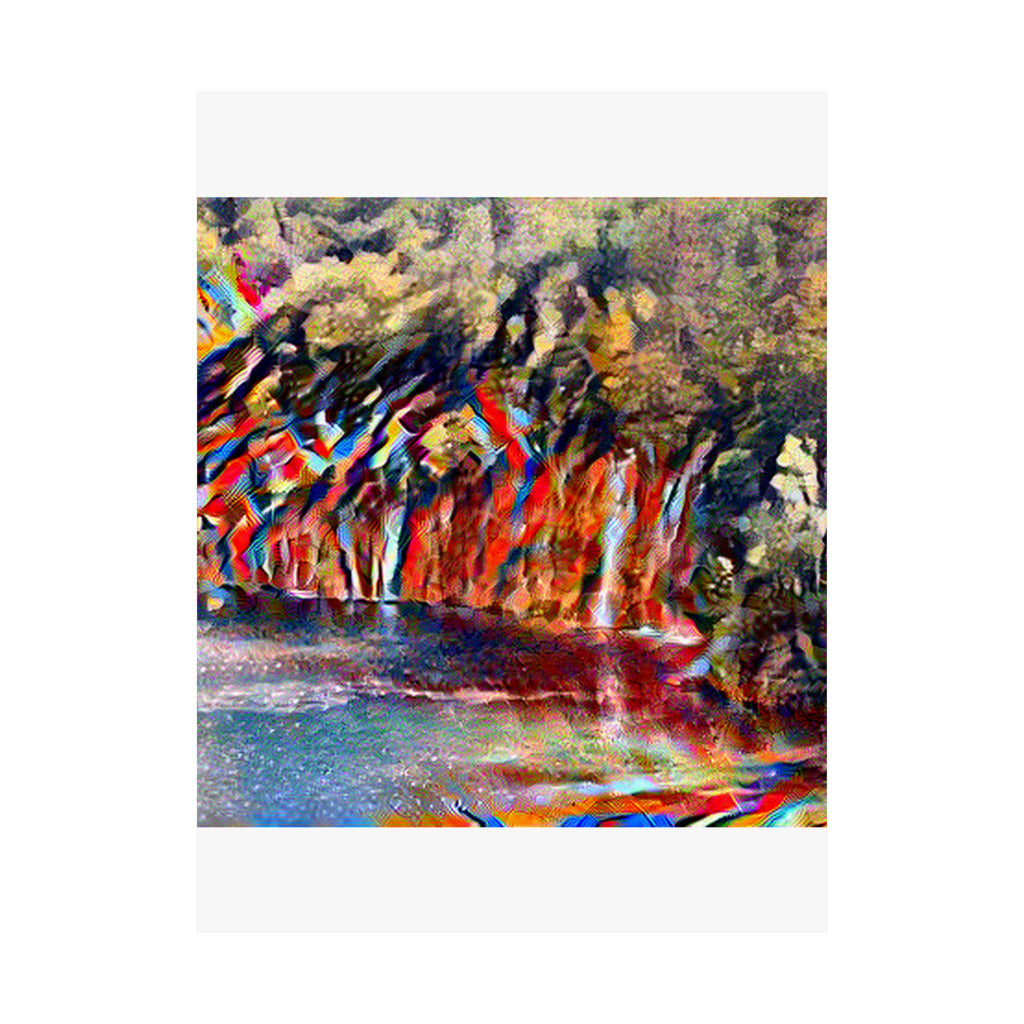 Plitvice Lakes in Composition VII Style | Wassily Kandinsky Inspired Art