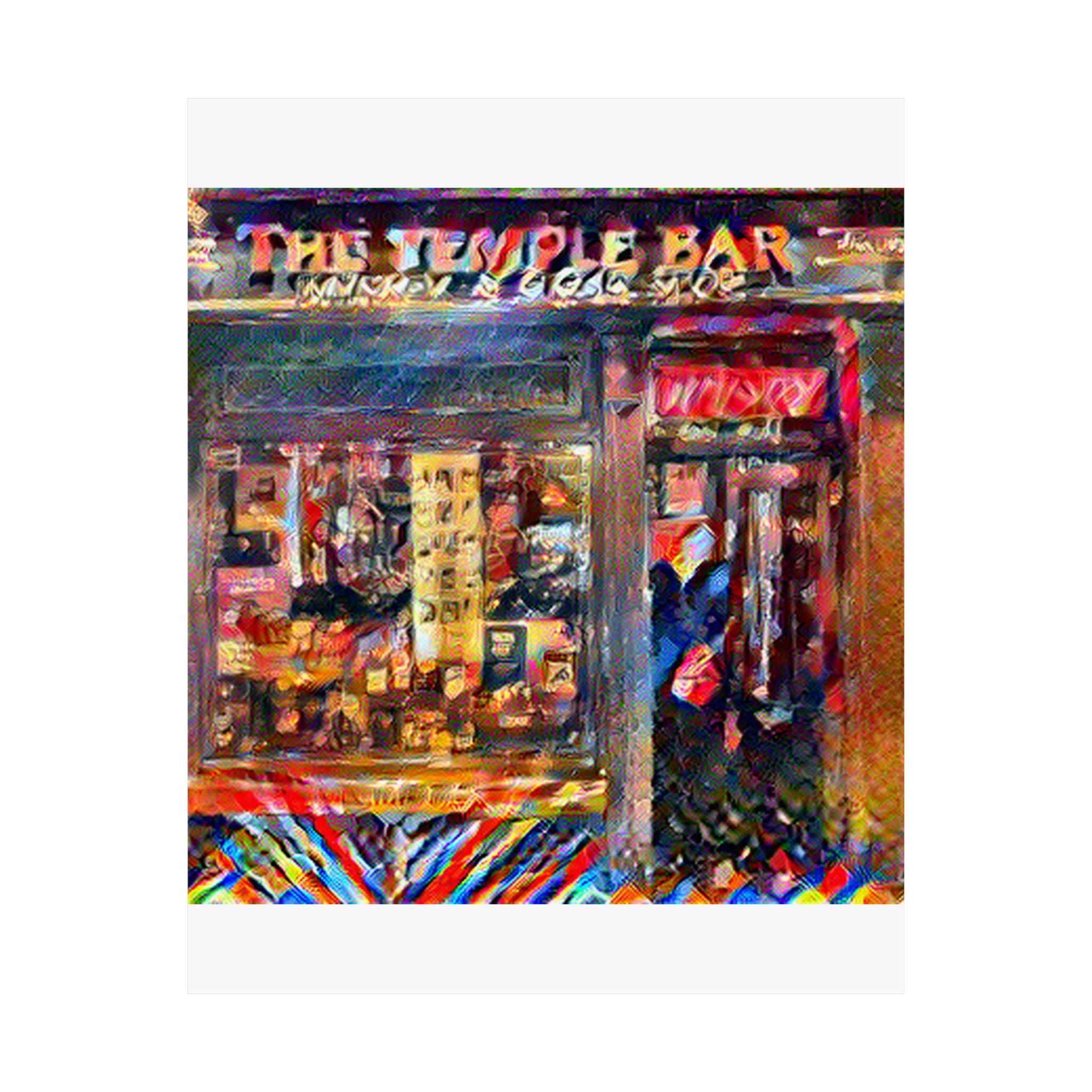 Temple Bar District in Composition VII Style | Wassily Kandinsky Inspired Art