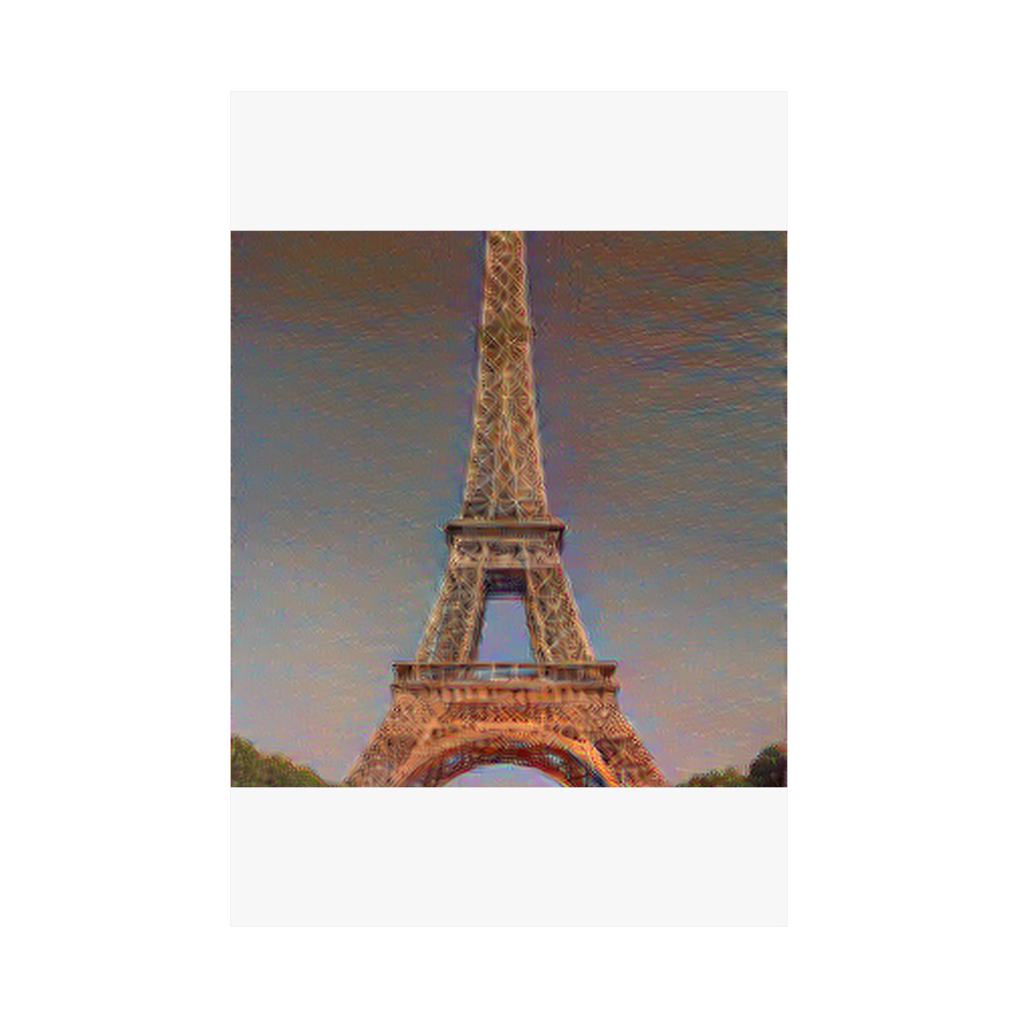Eiffel Tower in The Scream Style - Poster Print