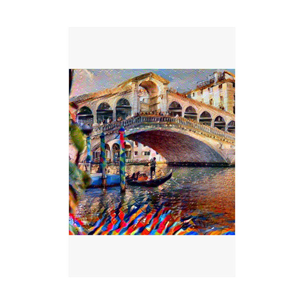 Rialto Bridge in Composition VII Style | Wassily Kandinsky Inspired Art