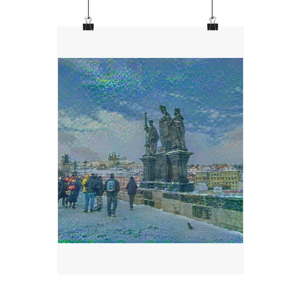 Charles Bridge in Water Lilies Style | Claude Monet Inspired Art