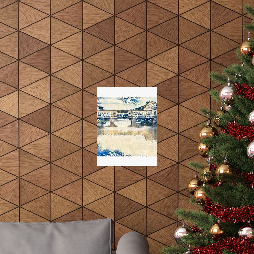 Ponte Vecchio in The Great Wave off Kanagawa Style | Katsushika Hokusai Inspired Art