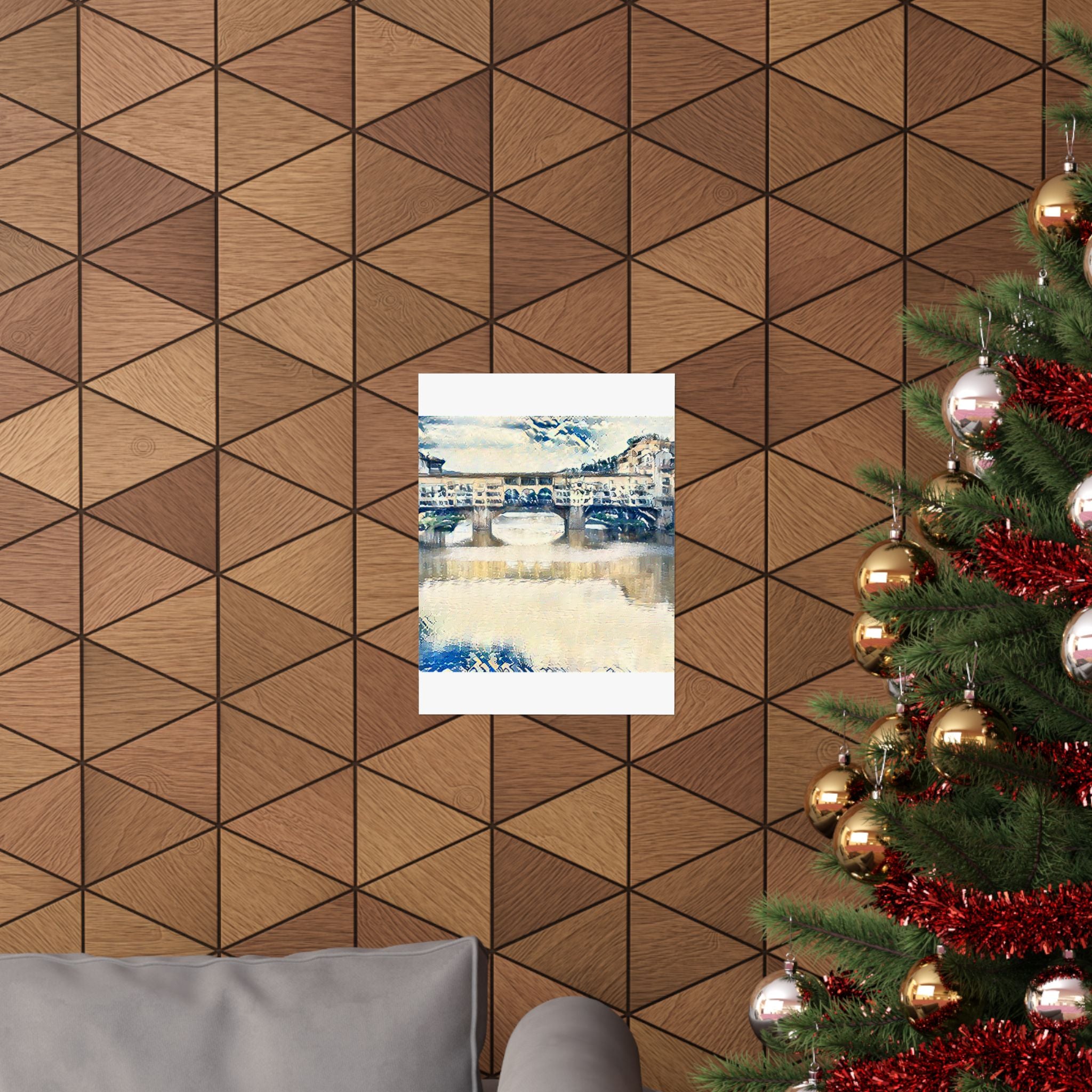 Ponte Vecchio in The Great Wave off Kanagawa Style | Katsushika Hokusai Inspired Art