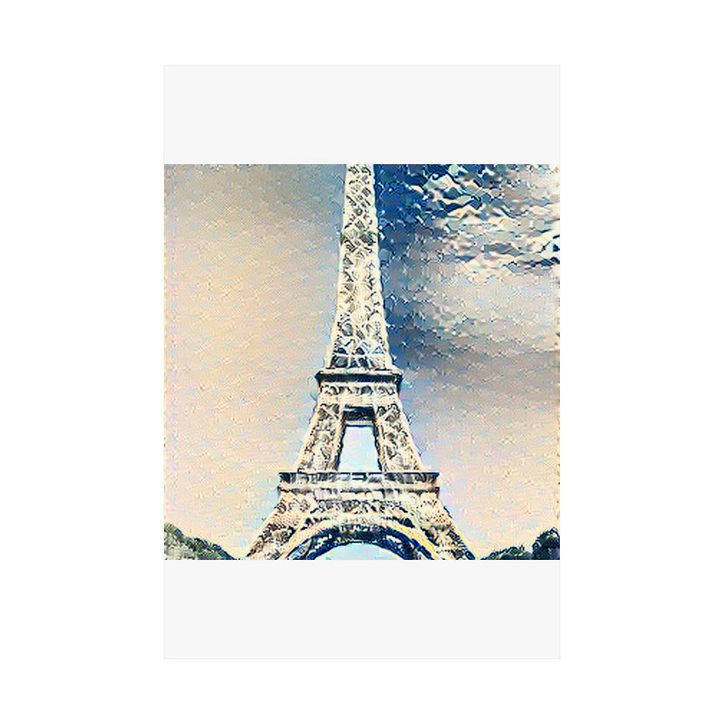 Eiffel Tower in The Great Wave off Kanagawa Style | Katsushika Hokusai Inspired Art