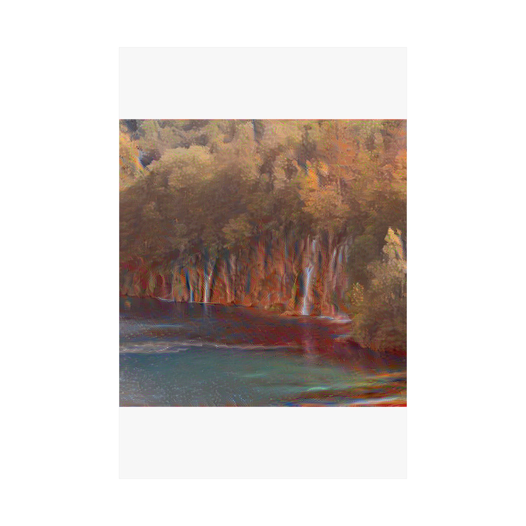 Plitvice Lakes in The Scream Style | Edvard Munch Inspired Art