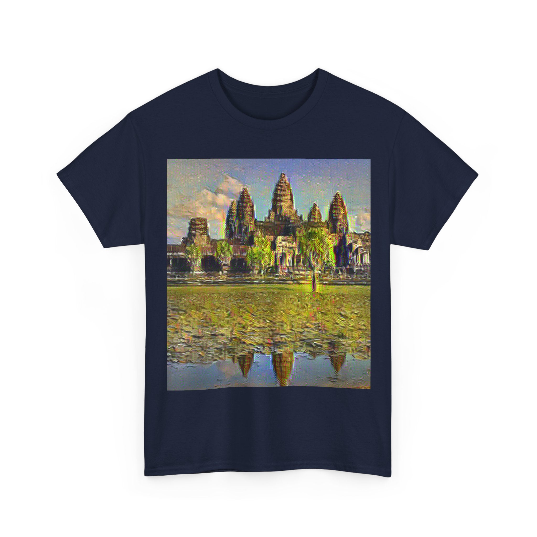 Angkor Wat in Cafe Terrace at Night Style | Vincent van Gogh Inspired Art