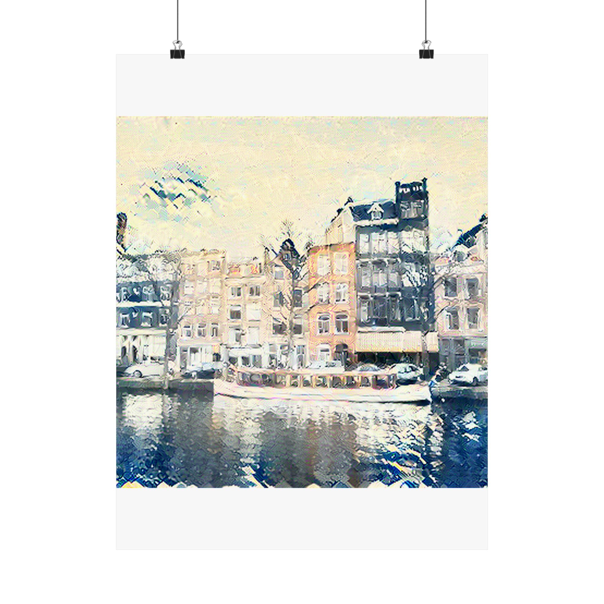 Amsterdam Canal Ring in The Great Wave off Kanagawa Style | Katsushika Hokusai Inspired Art