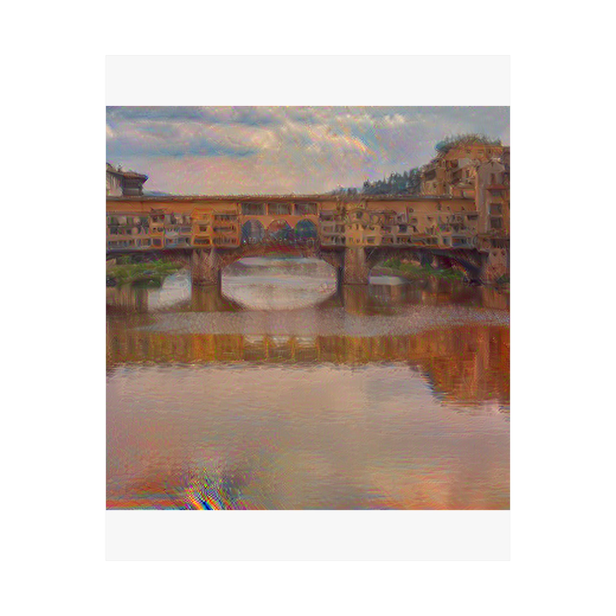 Ponte Vecchio in The Scream Style | Edvard Munch Inspired Art