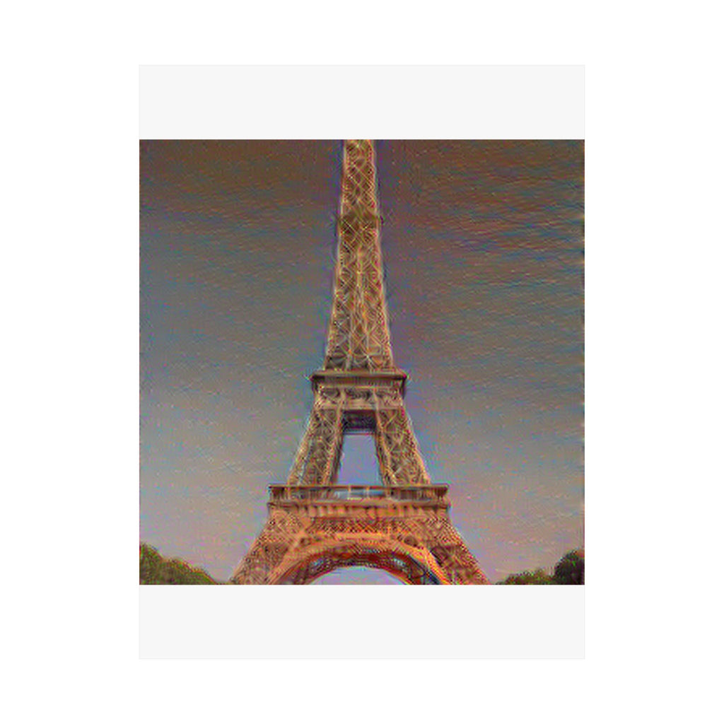 Eiffel Tower in The Scream Style - Poster Print