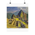 Machu Picchu in Cafe Terrace at Night Style | Vincent van Gogh Inspired Art