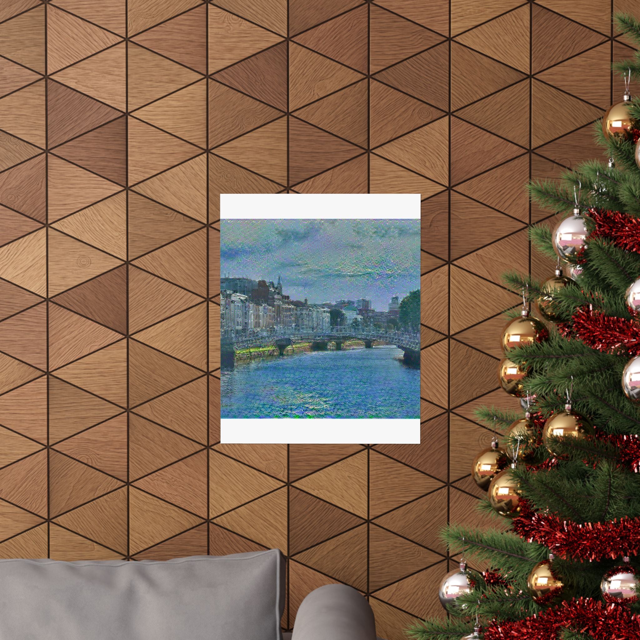 Ha'penny Bridge in Water Lilies Style | Claude Monet Inspired Art