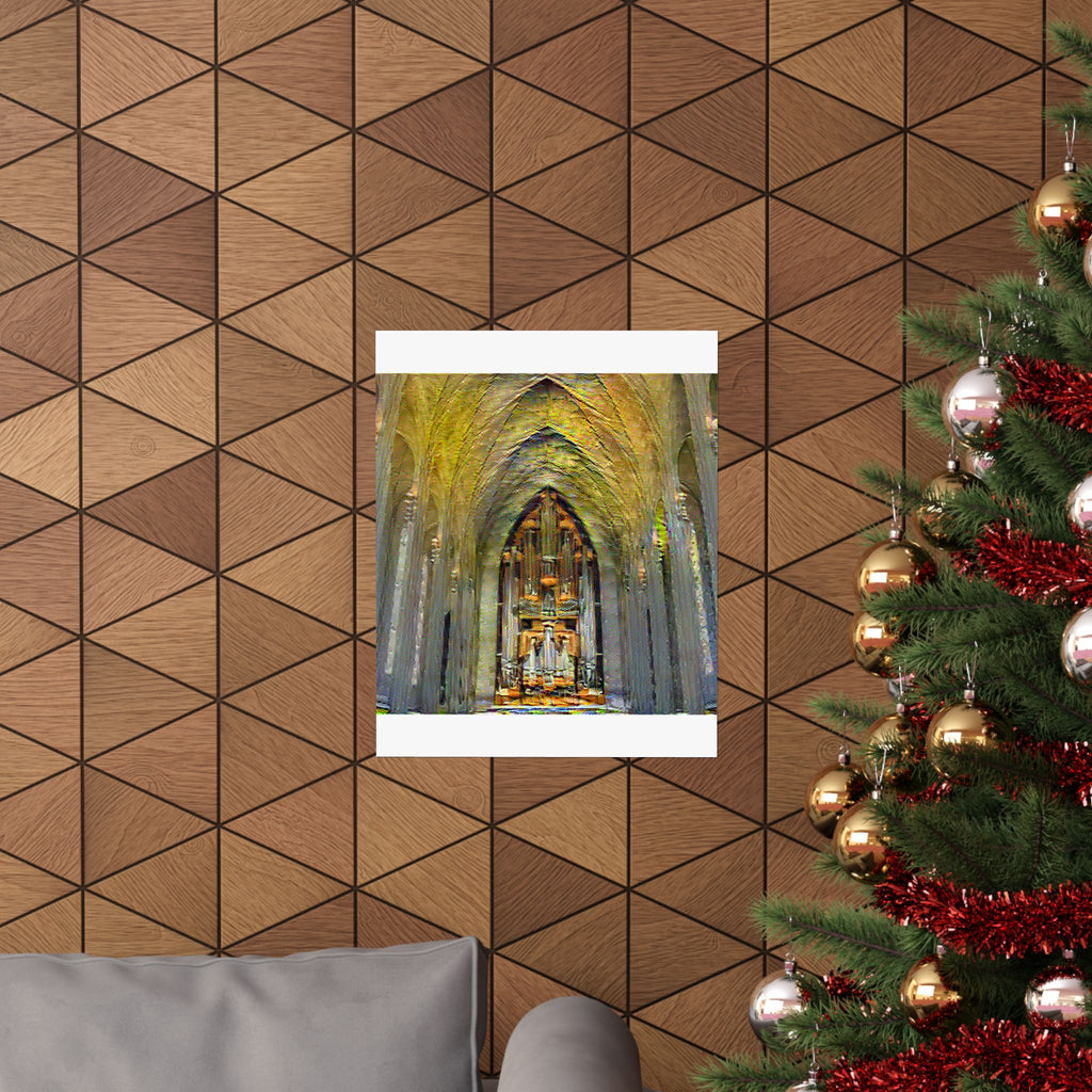 Hallgrimskirkja in Cafe Terrace at Night Style | Vincent van Gogh Inspired Art