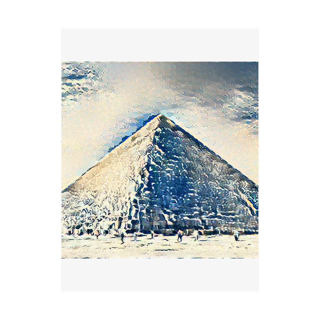 Pyramids Giza in Great Wave Style - Poster Print