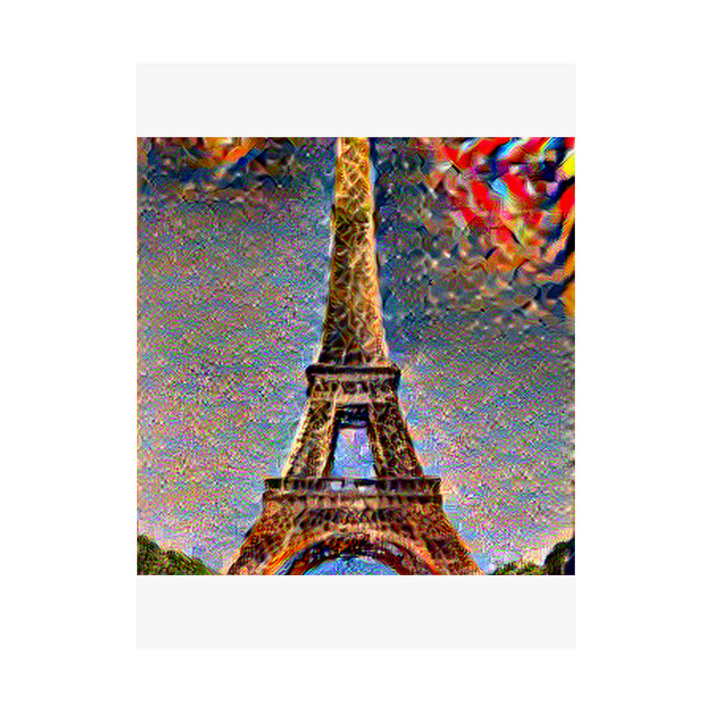 Eiffel Tower in Composition Vii Style - Poster Print