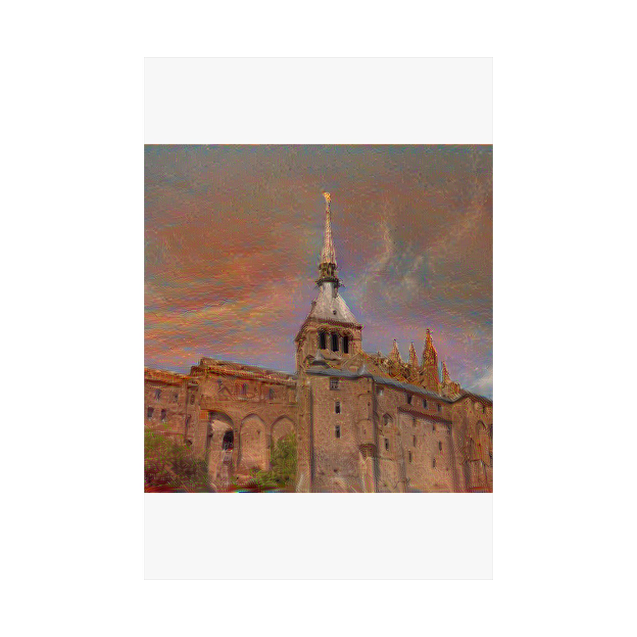 Mont Saint-Michel in The Scream Style | Edvard Munch Inspired Art