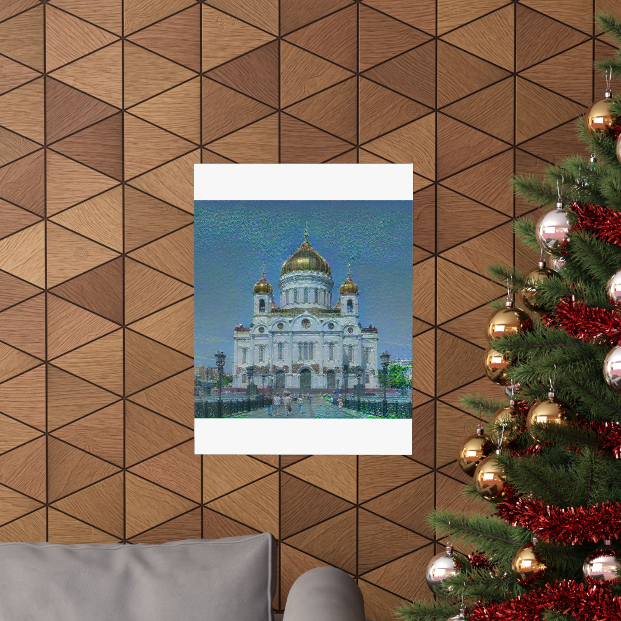 St. Basil's Cathedral in Water Lilies Style | Claude Monet Inspired Art