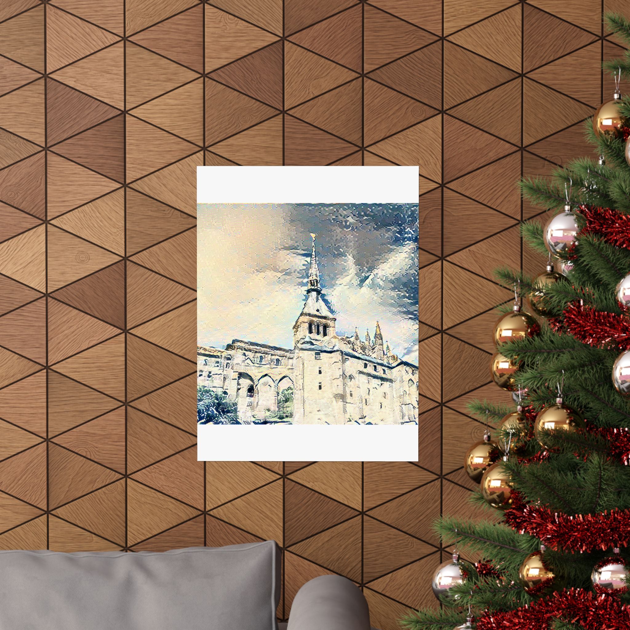 Mont Saint-Michel in The Great Wave off Kanagawa Style | Katsushika Hokusai Inspired Art