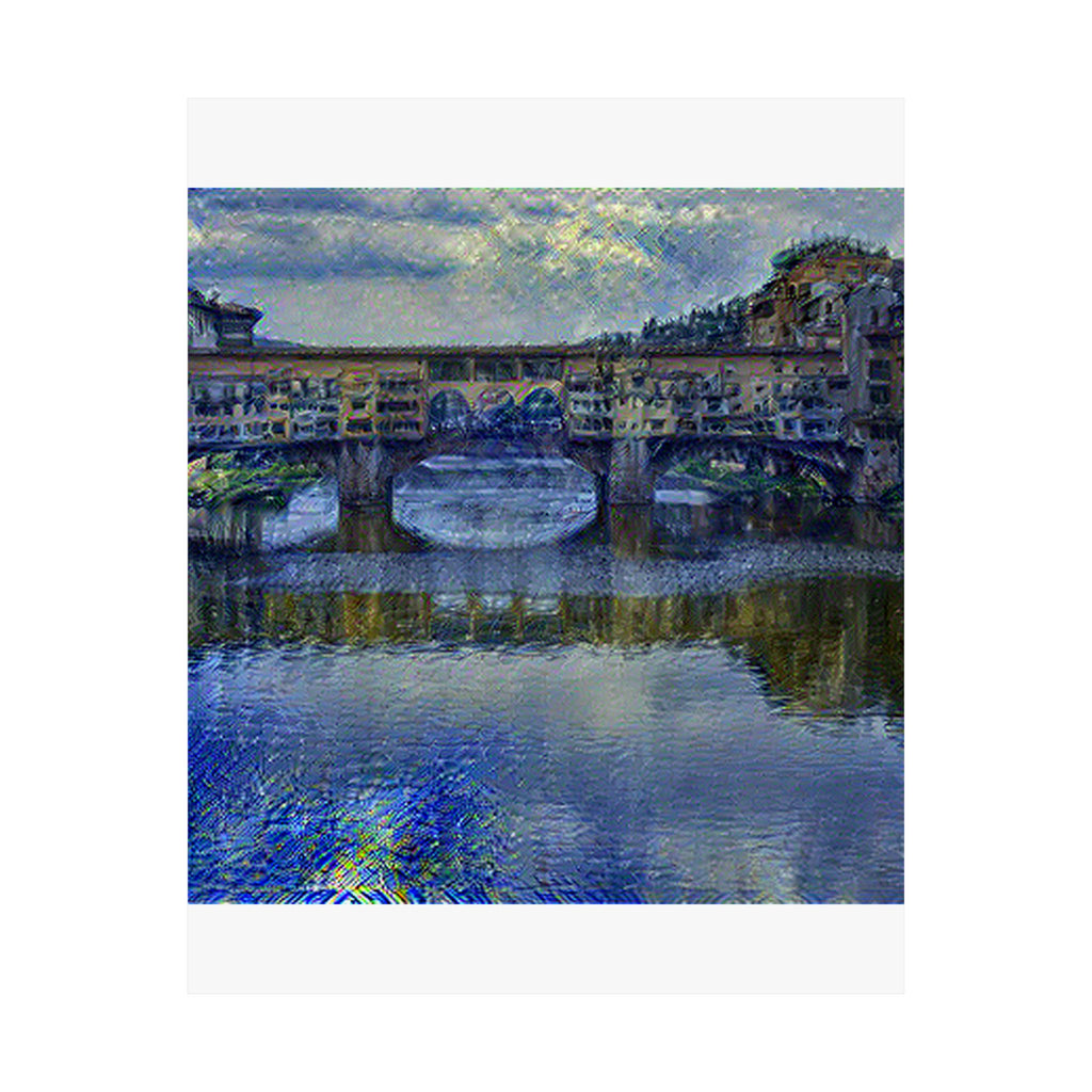 Ponte Vecchio in Starry Night Style | Vincent van Gogh Inspired Art
