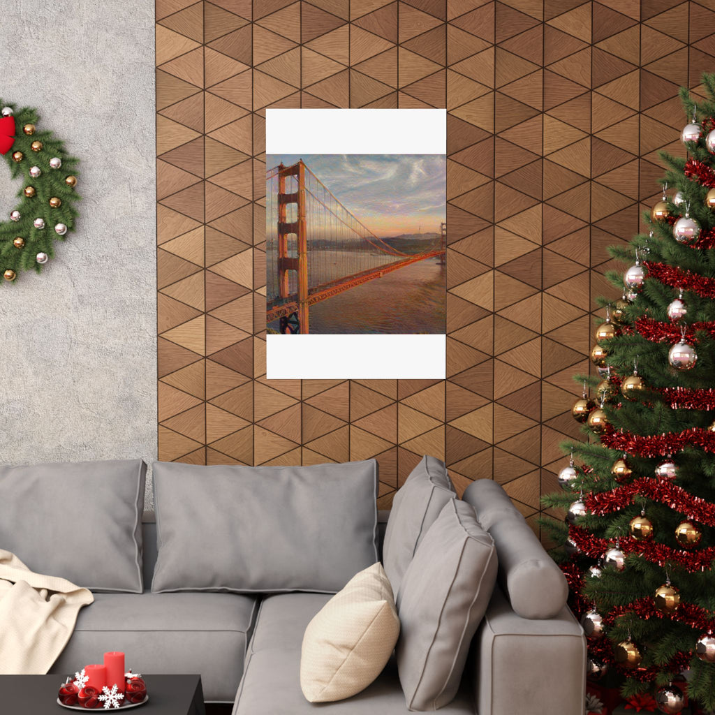 Golden Gate Bridge in The Scream Style | Edvard Munch Inspired Art