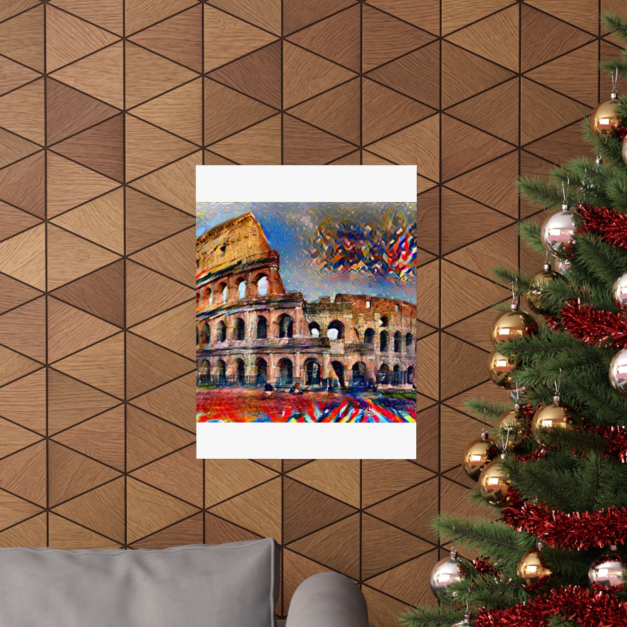 Colosseum in Composition Vii Style - Poster Print
