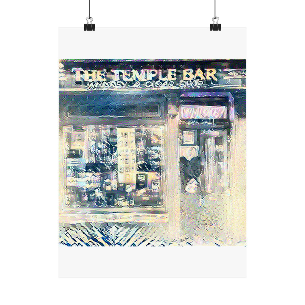 Temple Bar District in The Great Wave off Kanagawa Style | Katsushika Hokusai Inspired Art