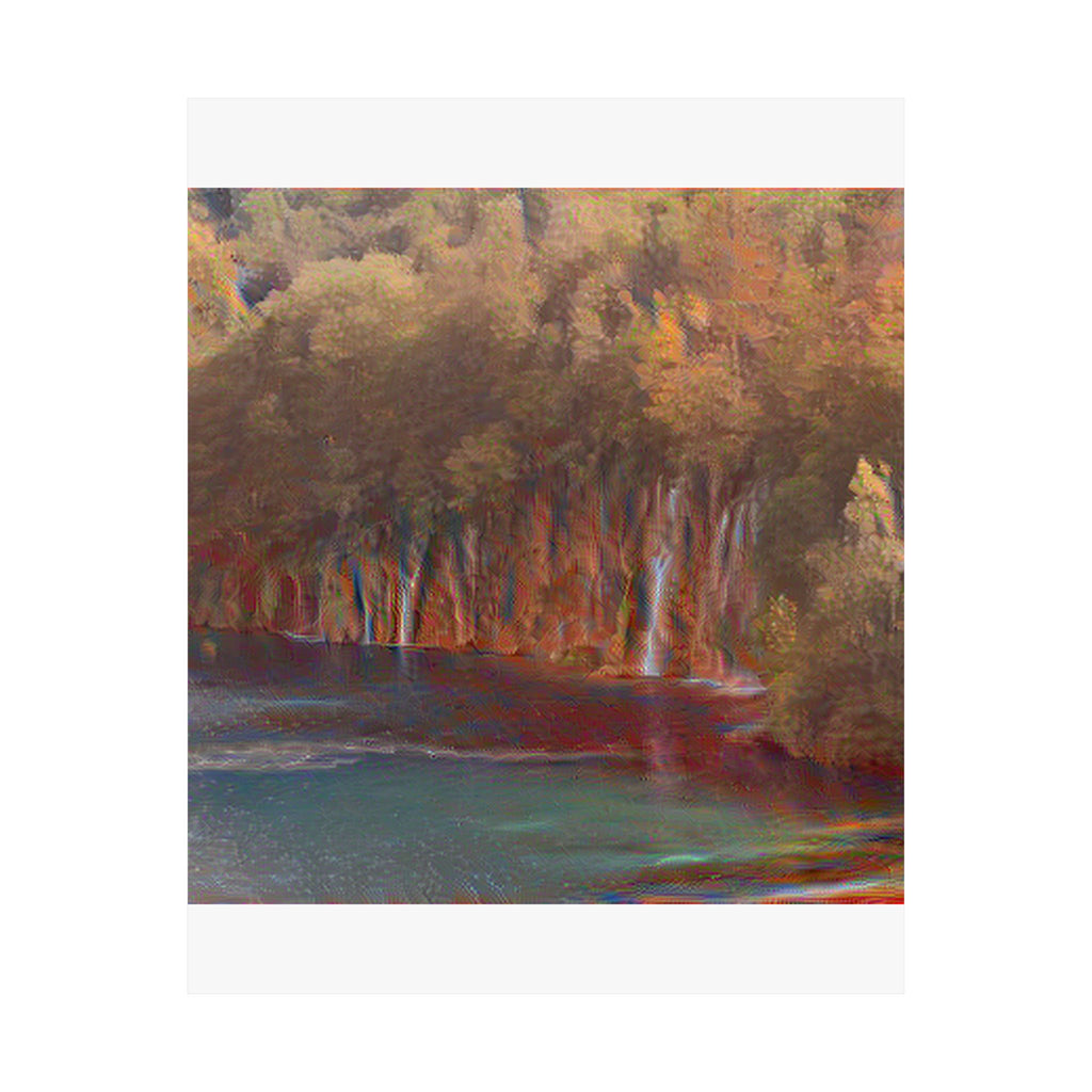 Plitvice Lakes in The Scream Style | Edvard Munch Inspired Art